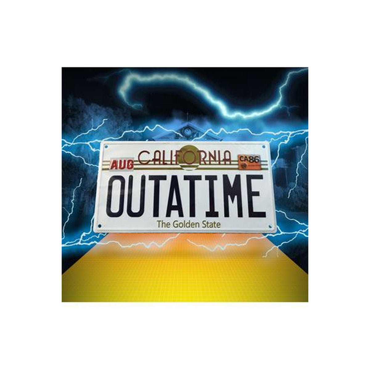 Imagen del producto Regreso al Futuro Placa metálica Outatime Matrícula DeLorean