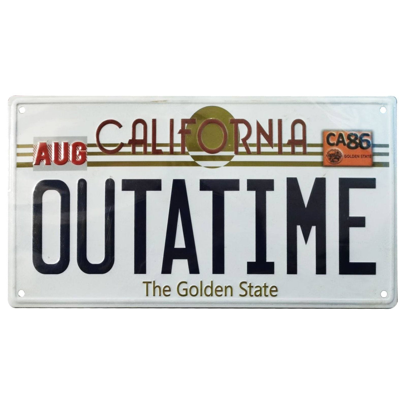 Imagen del producto Regreso al Futuro Placa metálica Outatime Matrícula DeLorean
