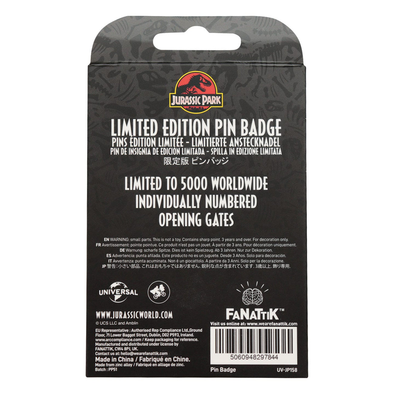 Product image Jurassic Park Pin Gates Hinged