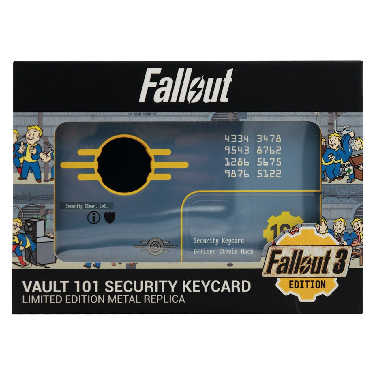 Imagen del producto Fallout 3 Réplica Tarjeta de Seguridad Vault 101 Edición Limitada
