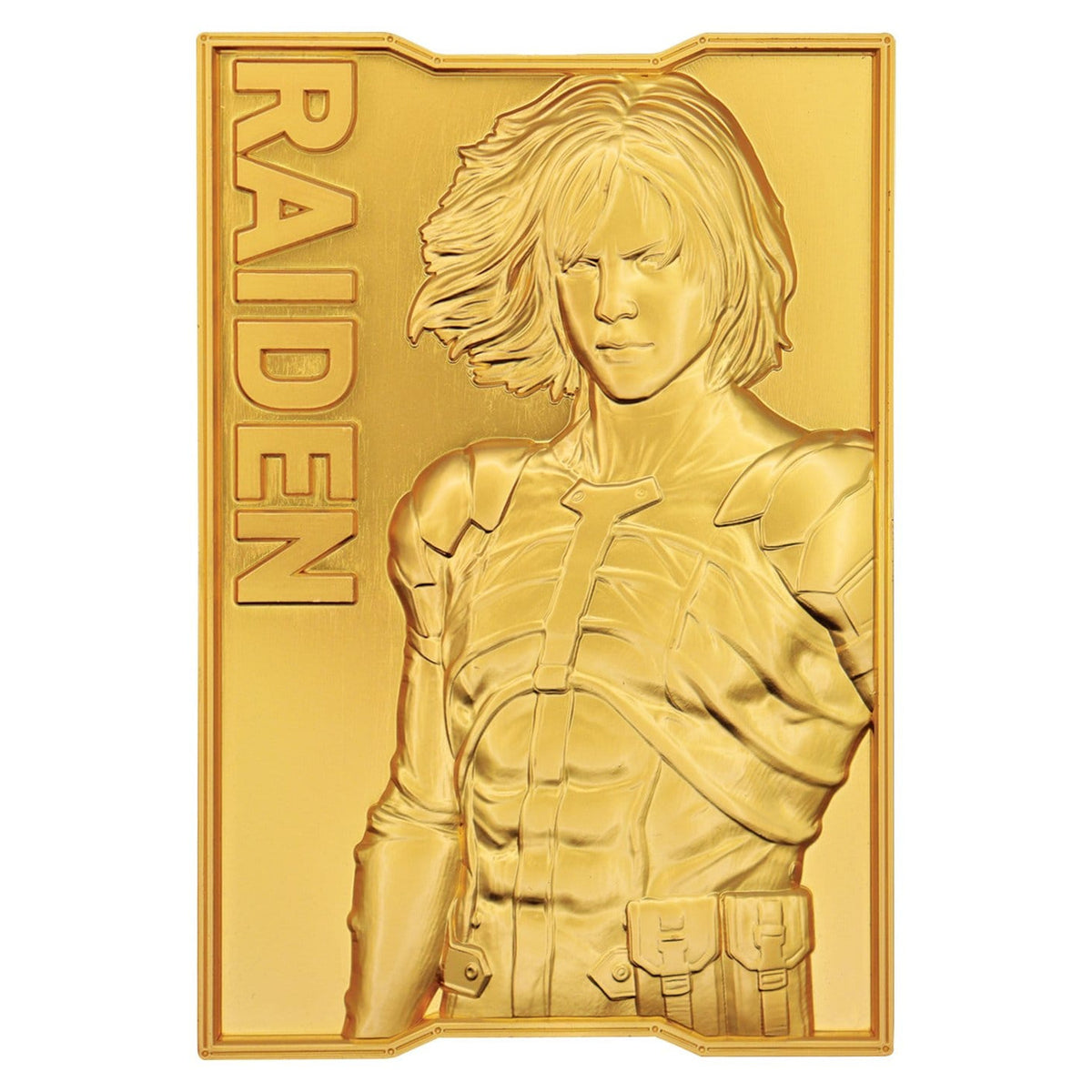 Imagen del producto Lingote metálico Metal Gear Solid 2 Raiden 24k Gold Plated Edición Limitada