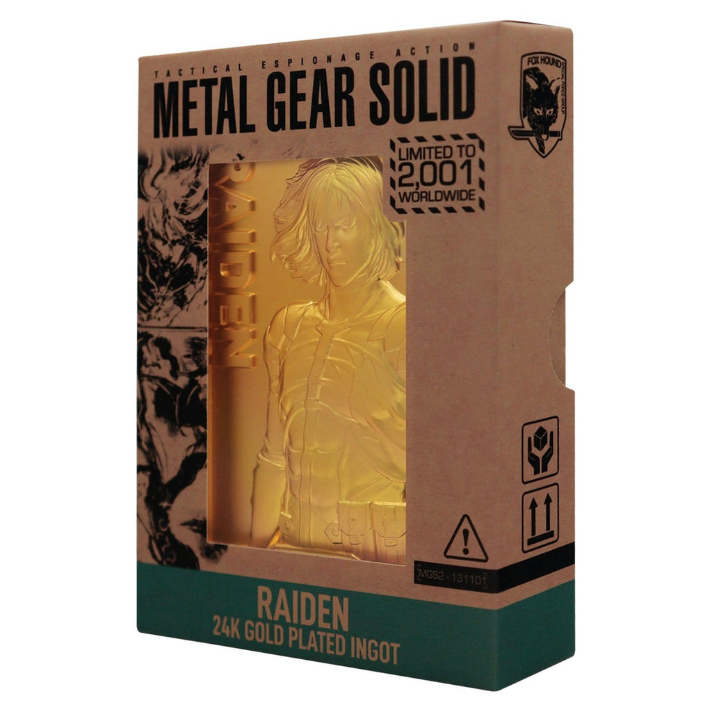 Imagen del producto Lingote metálico Metal Gear Solid 2 Raiden 24k Gold Plated Edición Limitada