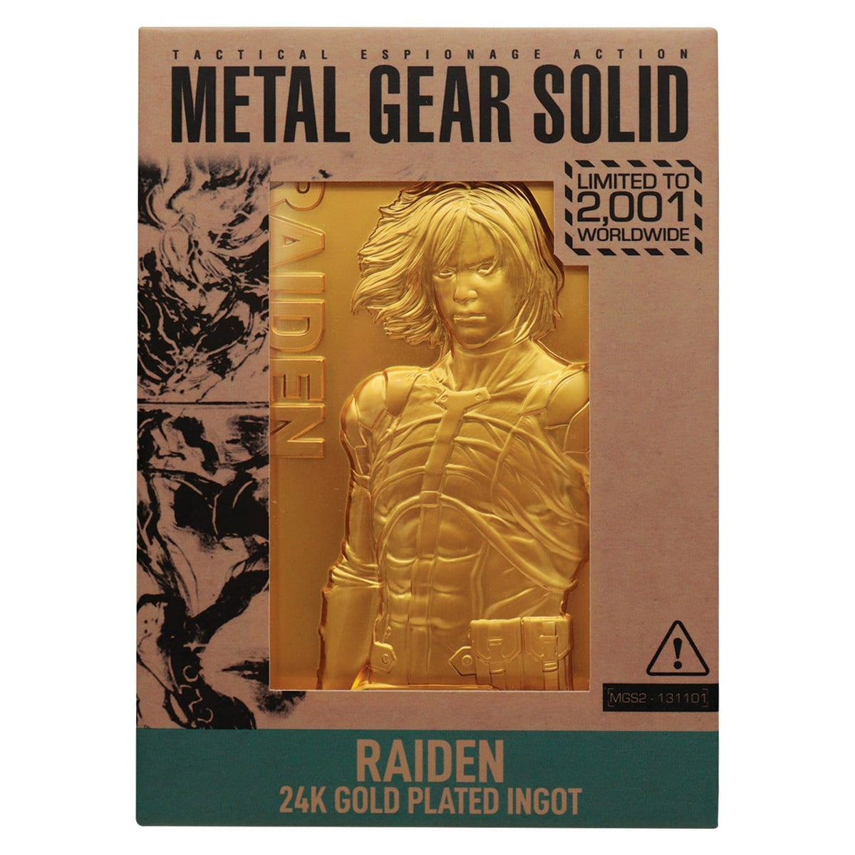 Imagen del producto Lingote metálico Metal Gear Solid 2 Raiden 24k Gold Plated Edición Limitada