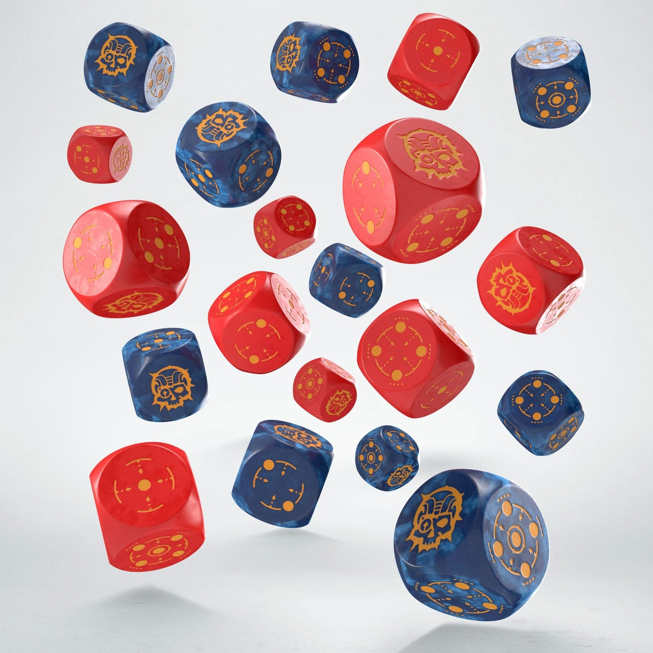 Imagen del producto Set de dados D6 Crosshairs Compact Cobalto y Rojo (20)