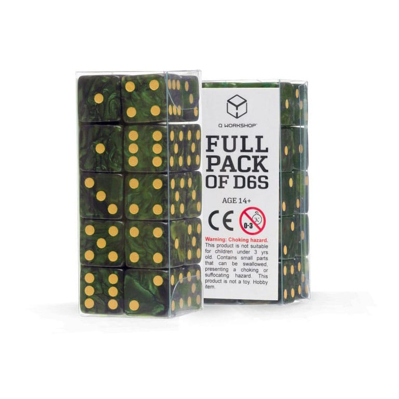 Imagen del producto Q Workshop Set de Dados Full Pack D6 Verde (20)