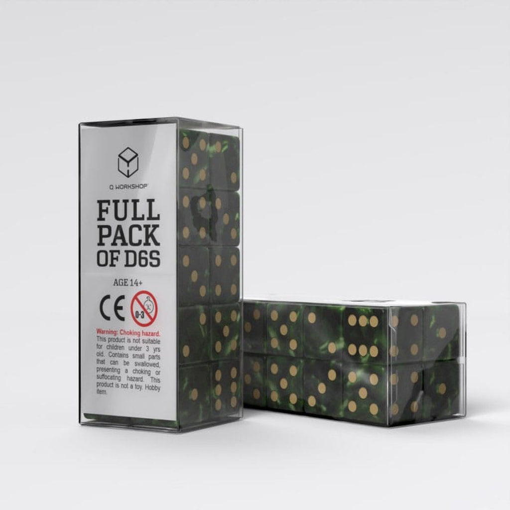 Imagen del producto Q Workshop Set de Dados Full Pack D6 Verde (20)