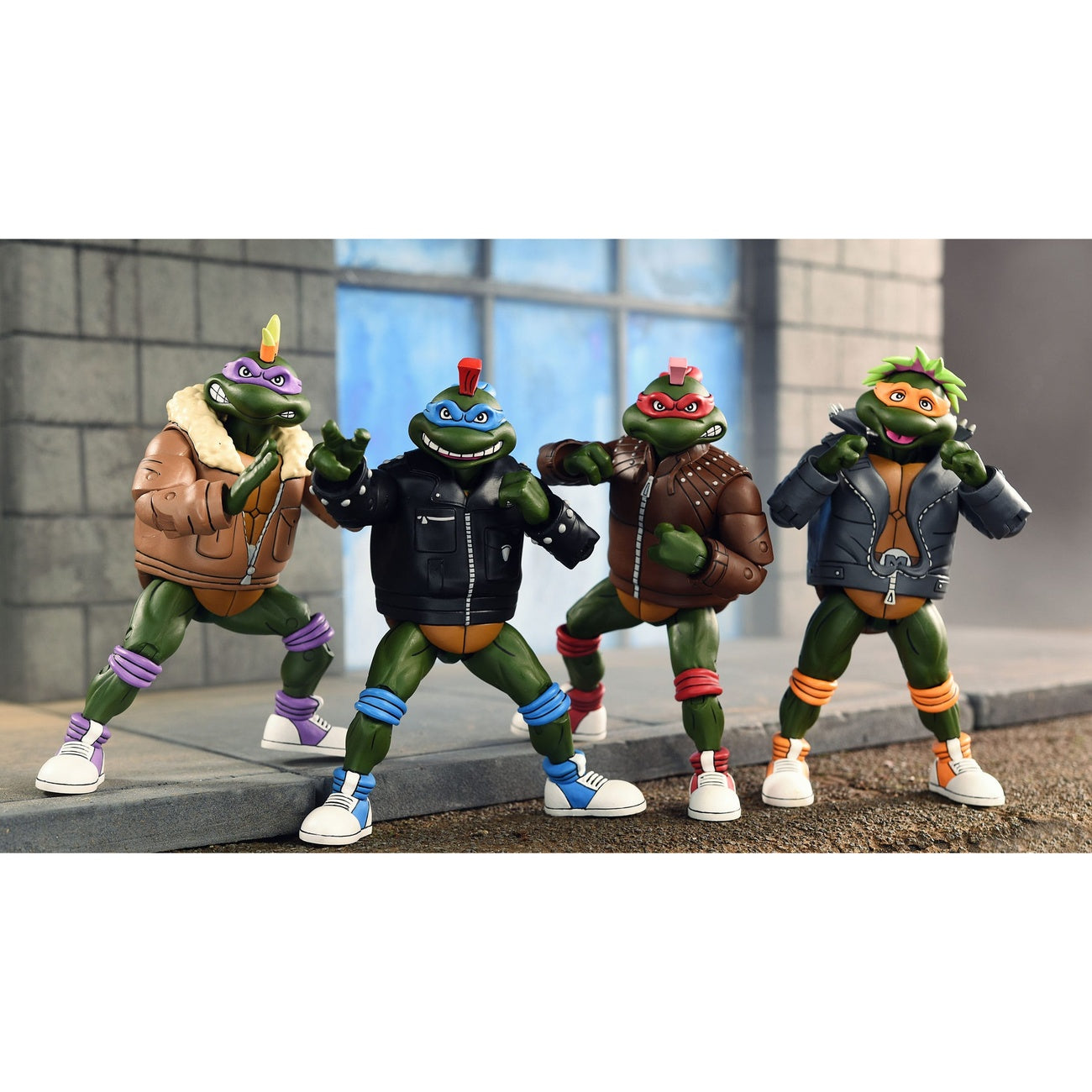 Imagen del producto Teenage Mutant Ninja Turtles (Dibujo animado) Pack de 4 figuras de acción Punk Turtles 18 cm