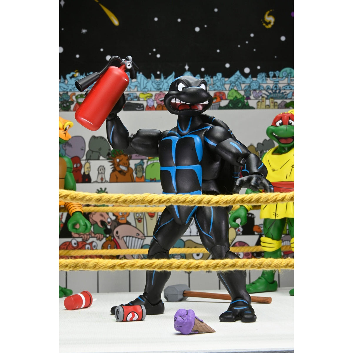 Imagen del producto Teenage Mutant Ninja Turtles (Archie Comics) Pack de 4 figuras de acción Stump Wrestling Turtles 18 cm