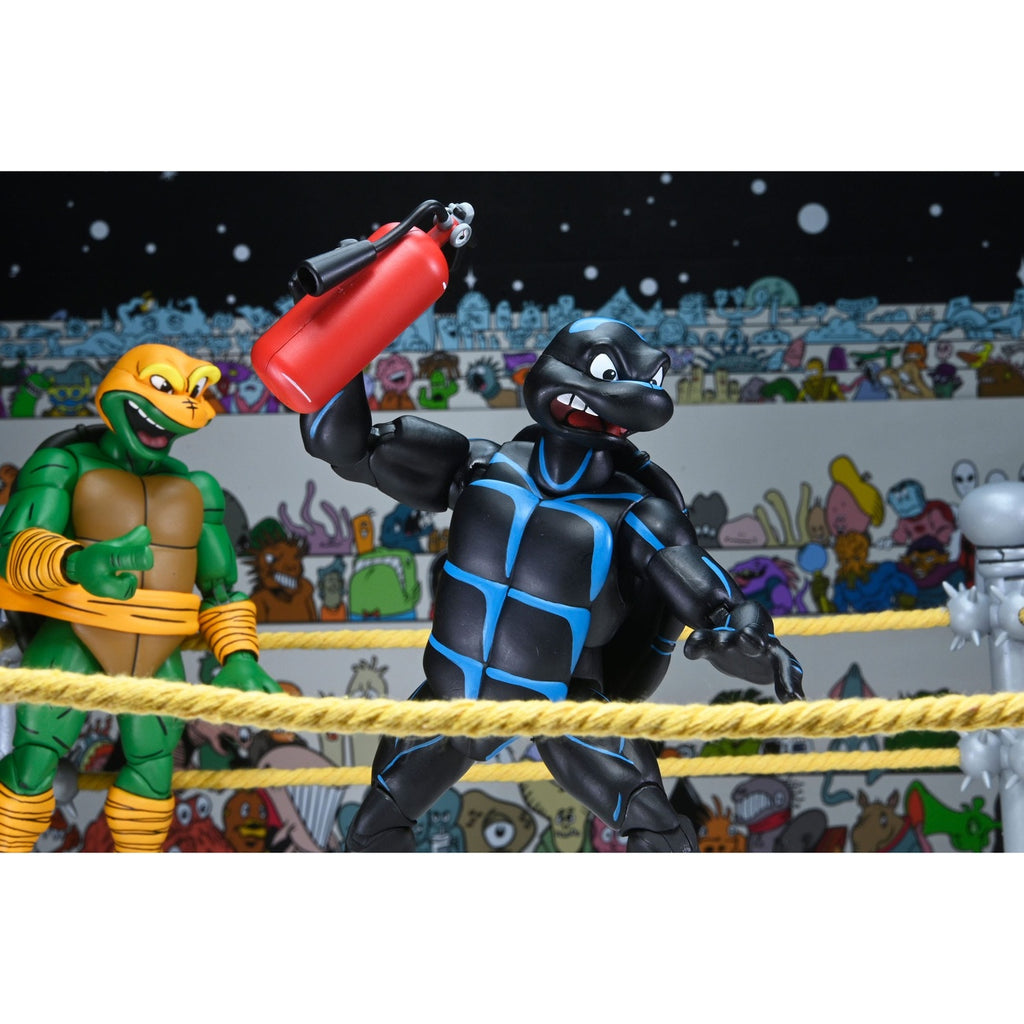 Imagen del producto Teenage Mutant Ninja Turtles (Archie Comics) Pack de 4 figuras de acción Stump Wrestling Turtles 18 cm