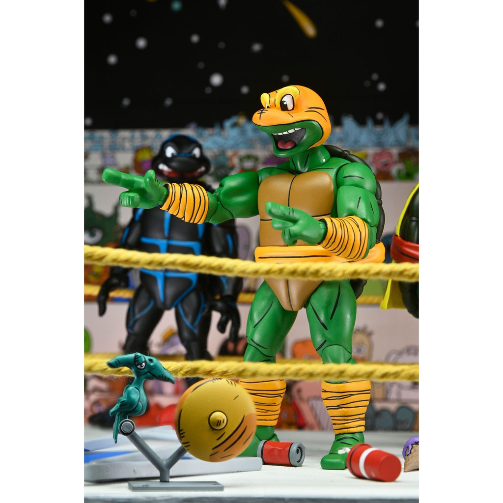 Imagen del producto Teenage Mutant Ninja Turtles (Archie Comics) Pack de 4 figuras de acción Stump Wrestling Turtles 18 cm
