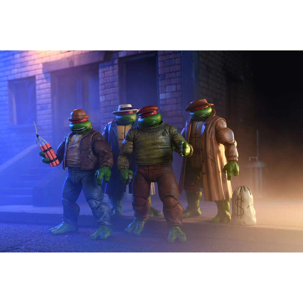 Imagen del producto Teenage Mutant Ninja Turtles Pack de 4 figuras de acción Gangster Turtles 18 cm