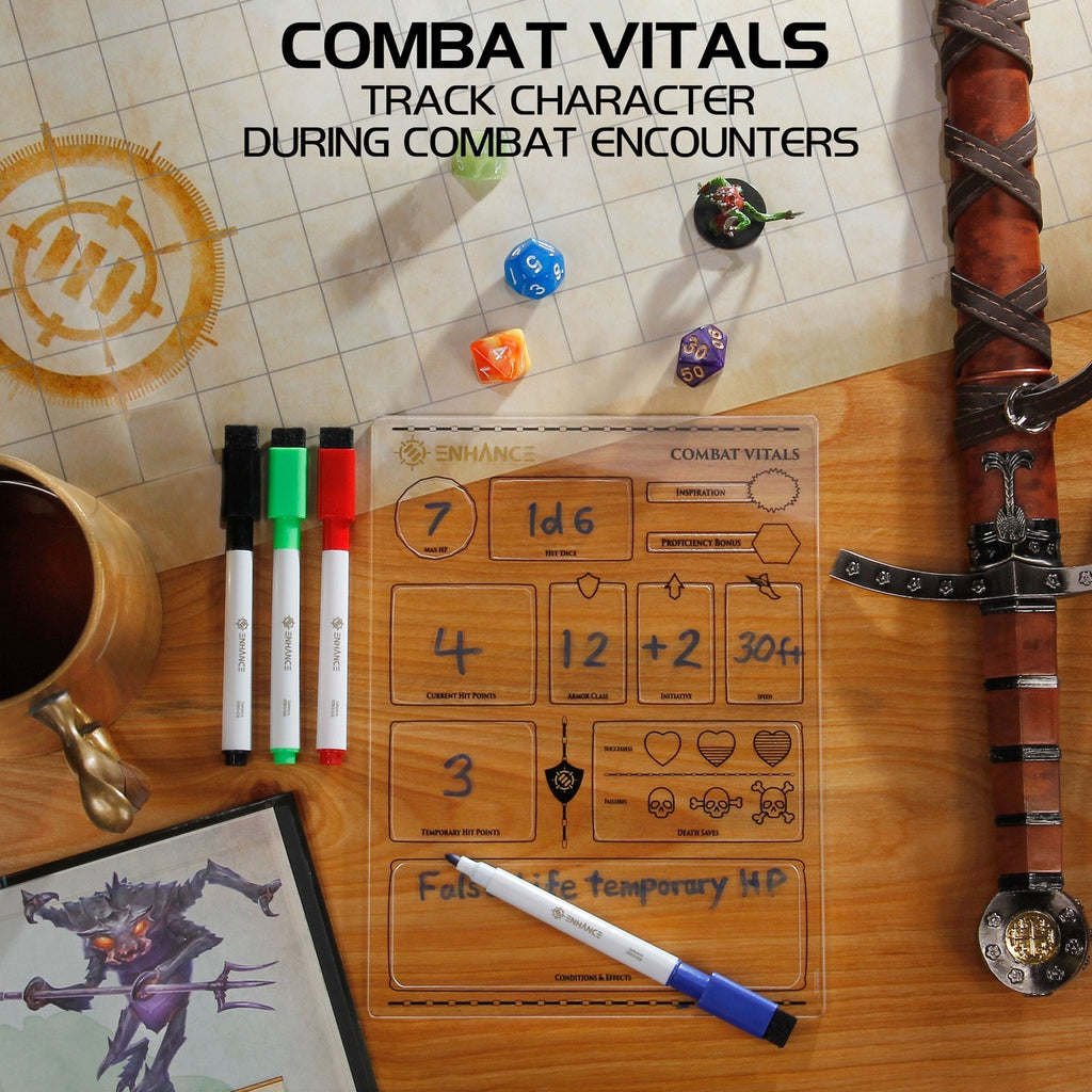 Imagen del producto Enhance RPG Series set de hojas de personaje acrílicas *Versión en inglés*