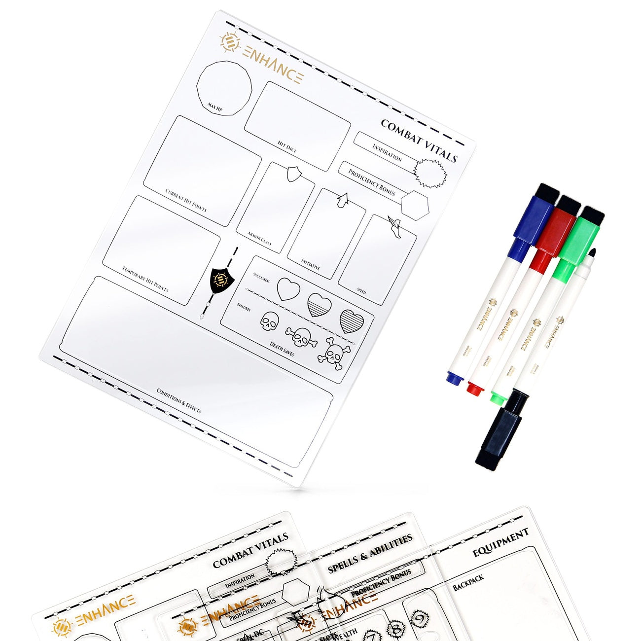 Imagen del producto Enhance RPG Series set de hojas de personaje acrílicas *Versión en inglés*