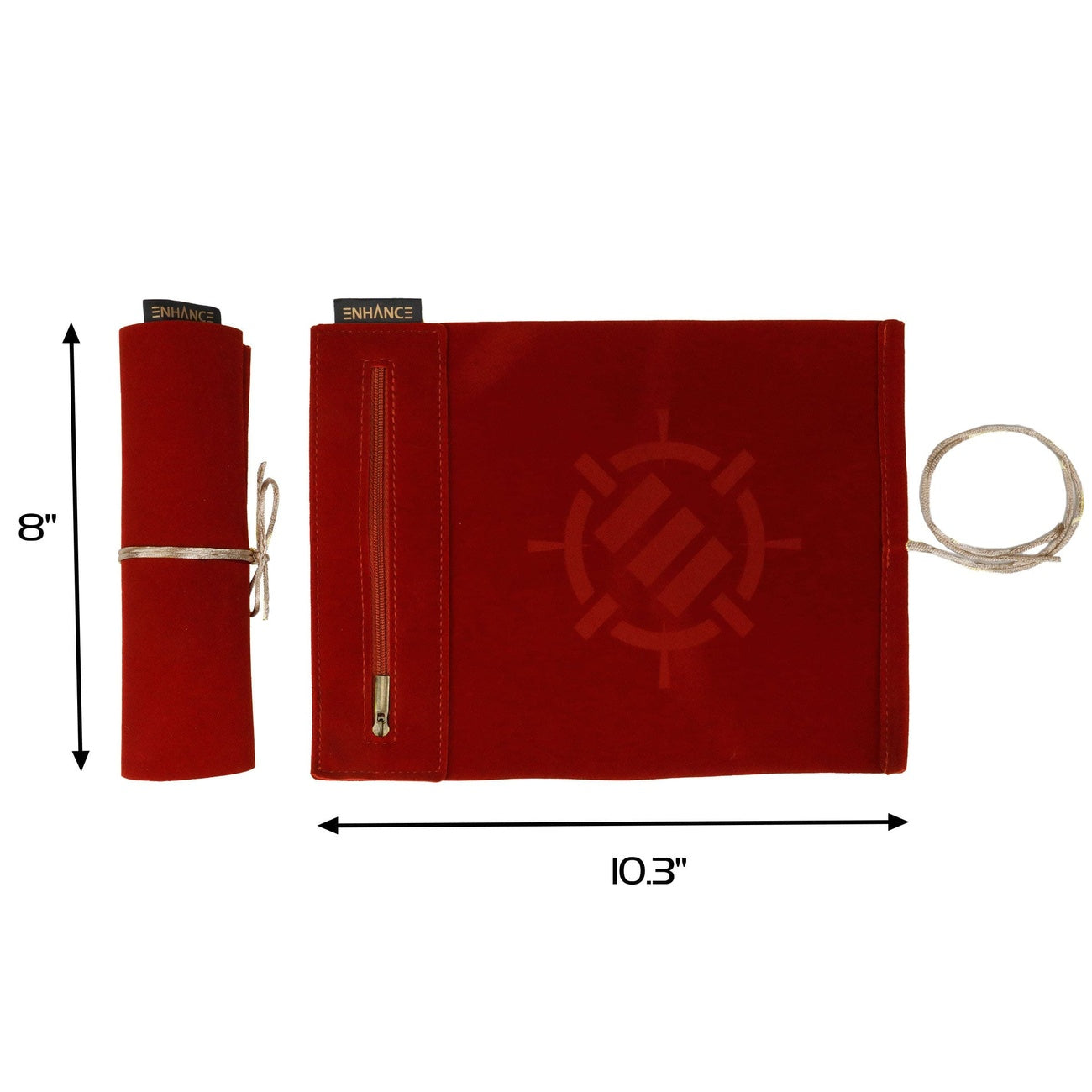 Imagen del producto Enhance Tabletop Roll on a Scroll bolsa de dados con dados roja