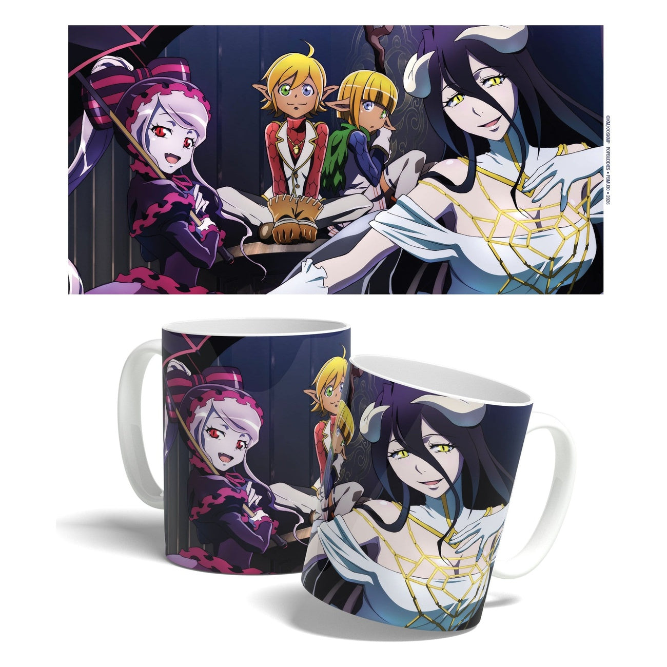 Imagen del producto Taza Overlord Albedo, Aura, Mare & Shalltear 325 ml