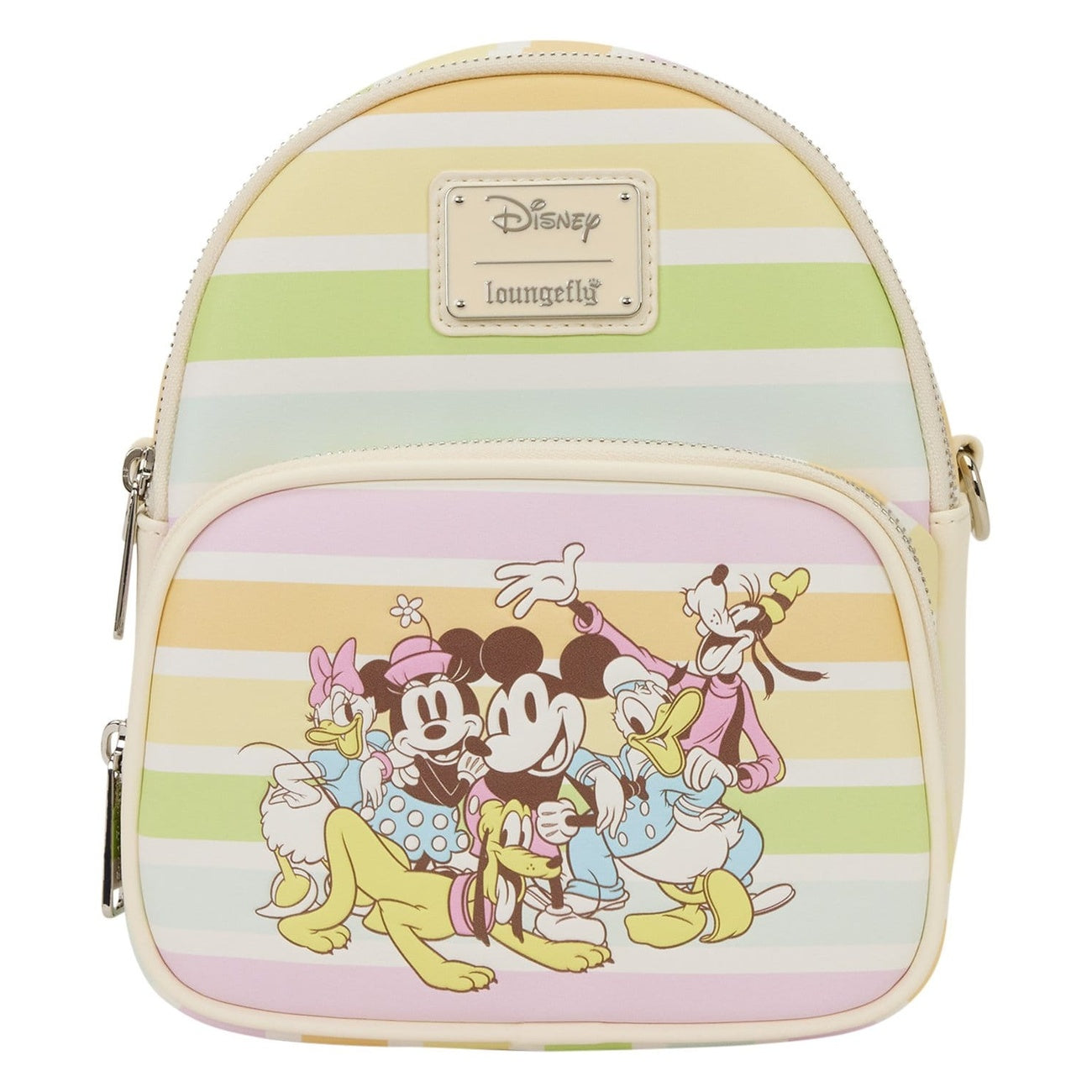 Imagen del producto Disney by Loungefly bandolera Mickey and Friends Rainbow Stripes