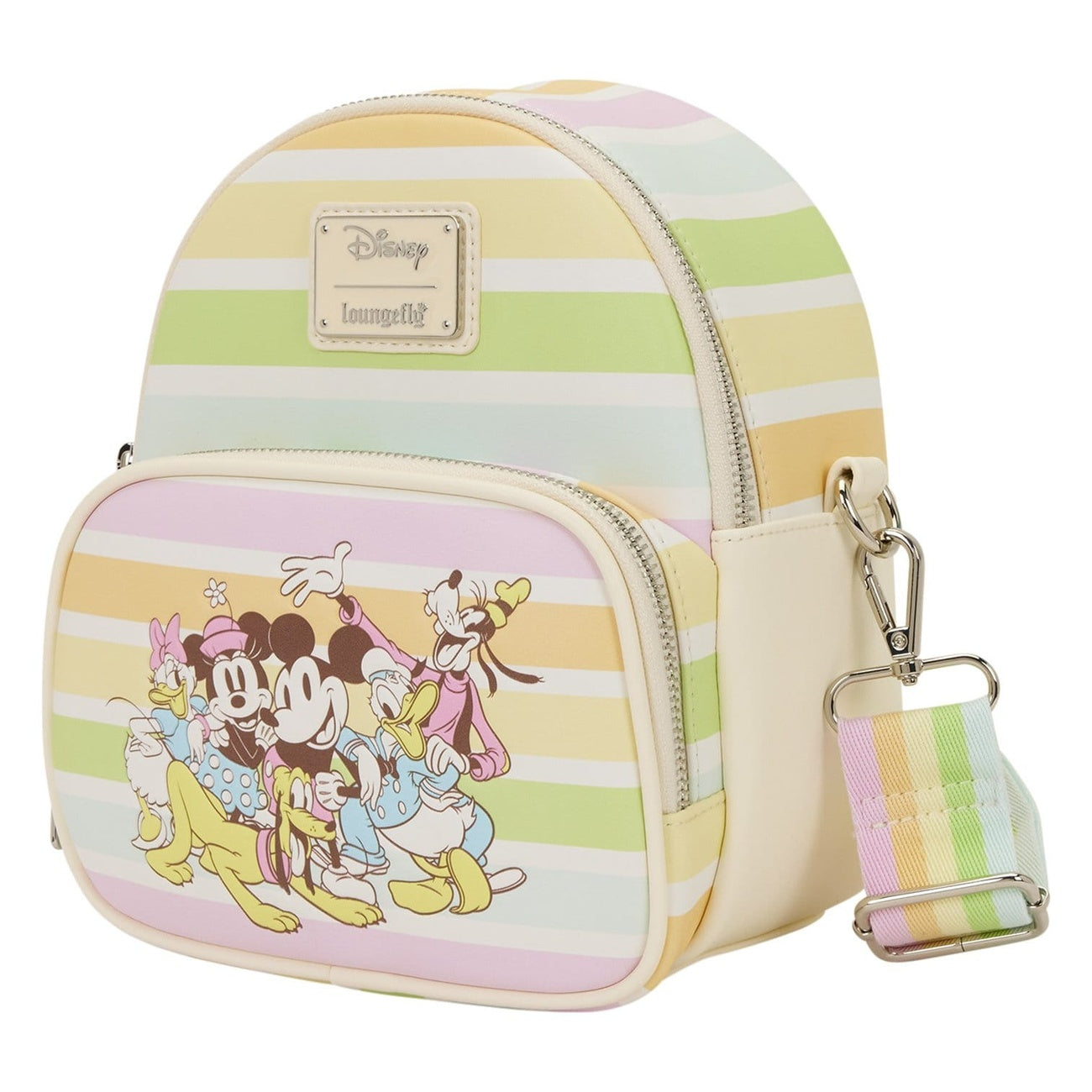 Imagen del producto Disney by Loungefly bandolera Mickey and Friends Rainbow Stripes