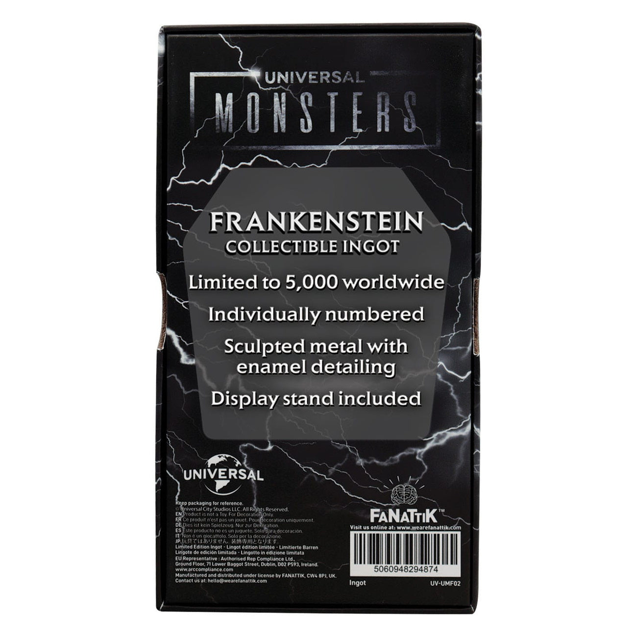 Imagen del producto Universal Monsters Lingote Metálico El Monstruo de Frankenstein Edición Limitada
