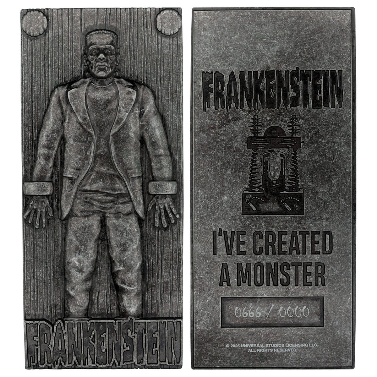 Imagen del producto Universal Monsters Lingote Metálico El Monstruo de Frankenstein Edición Limitada