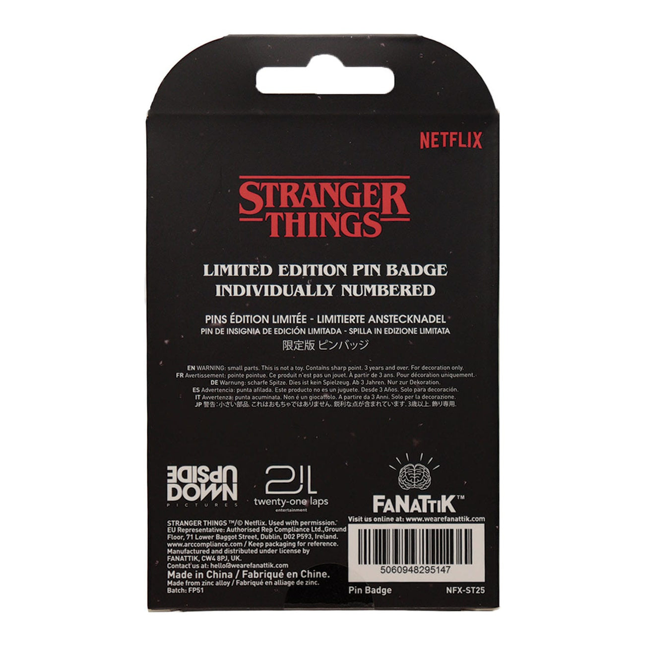 Imagen del producto Stranger Things Pin Hellfire Lives Edición Limitada