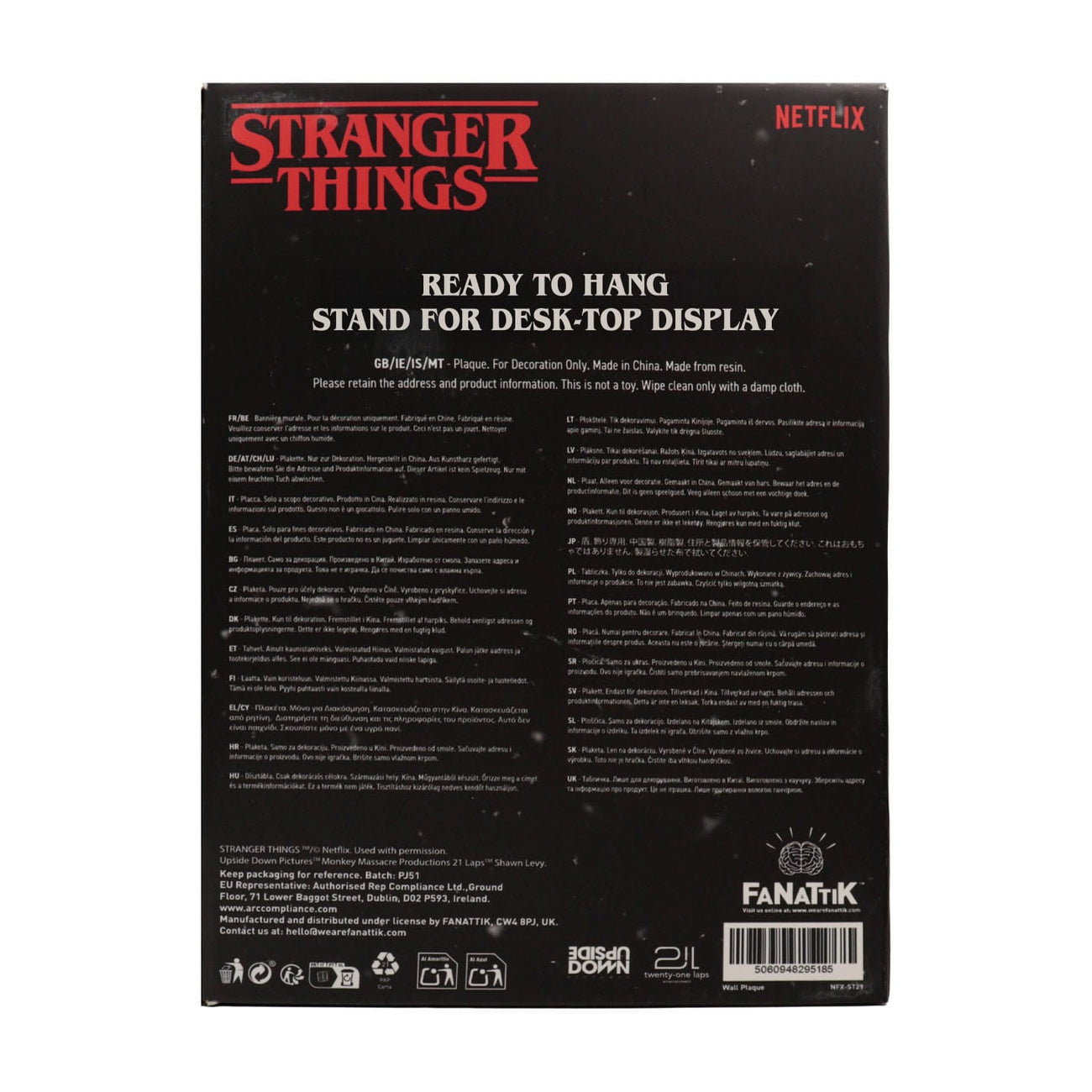 Imagen del producto Stranger Things Letrero de resina Ventana de vidriera de la Casa Creel