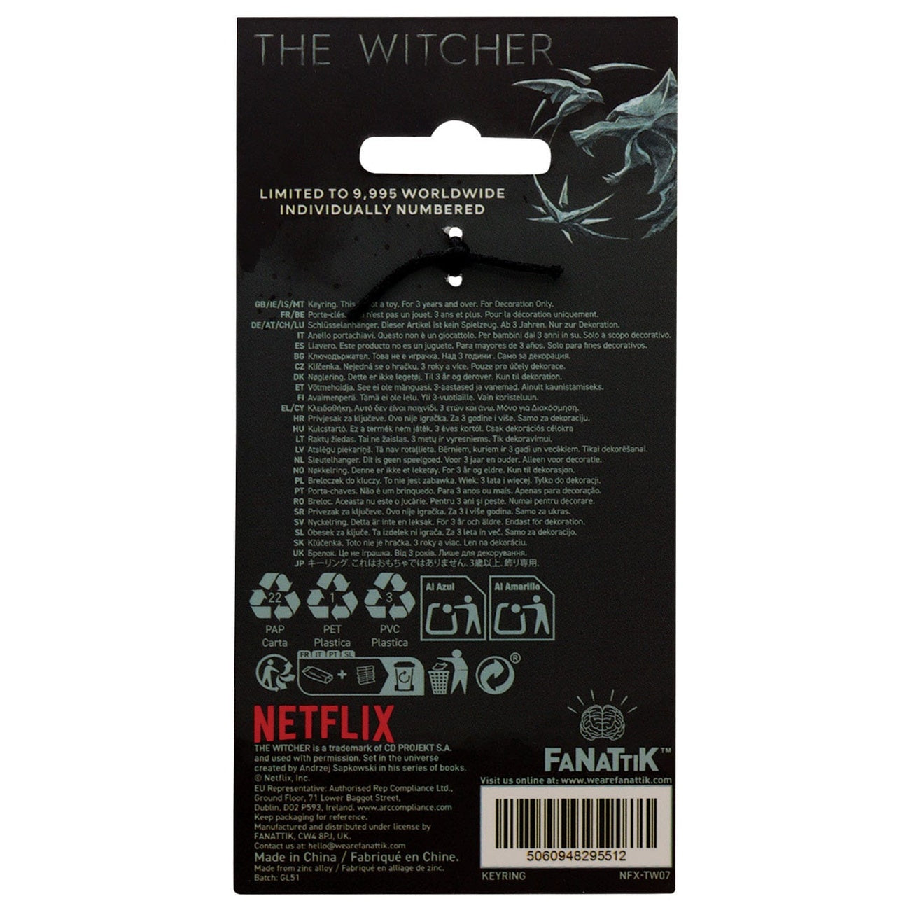 Imagen del producto The Witcher Llavero Witcher & Sardinilla Edición Limitada