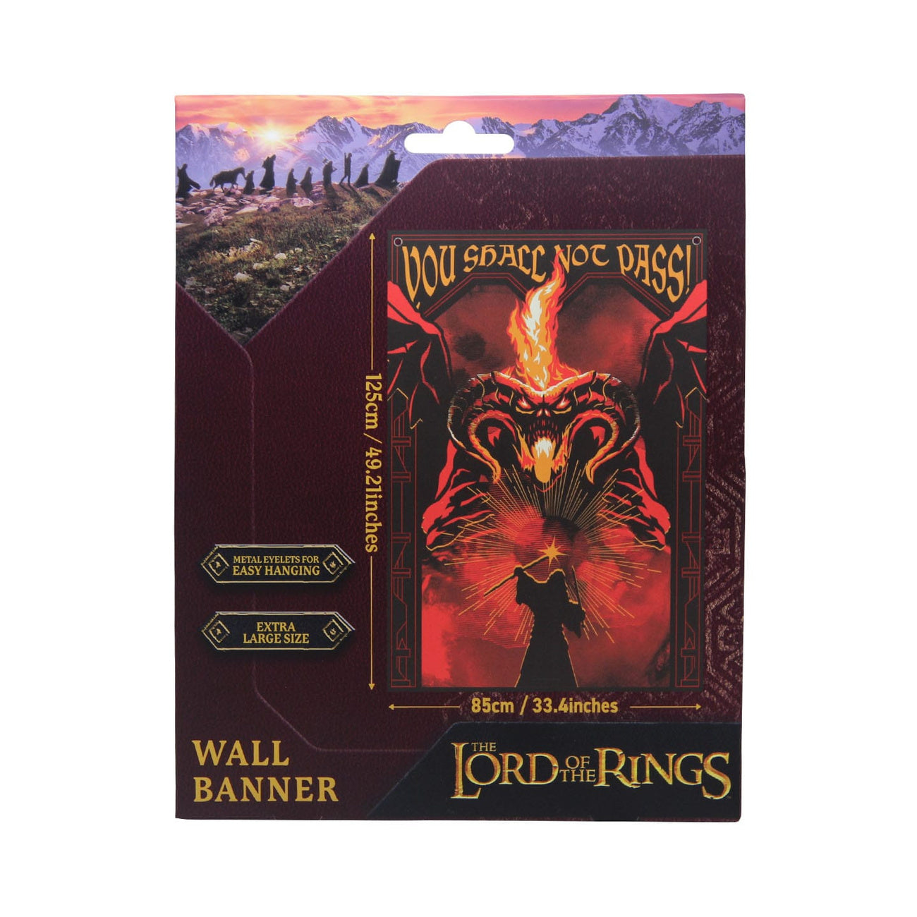 Imagen del producto El Señor de los Anillos Tapiz de pared You shall not pass! 125 x 85 cm