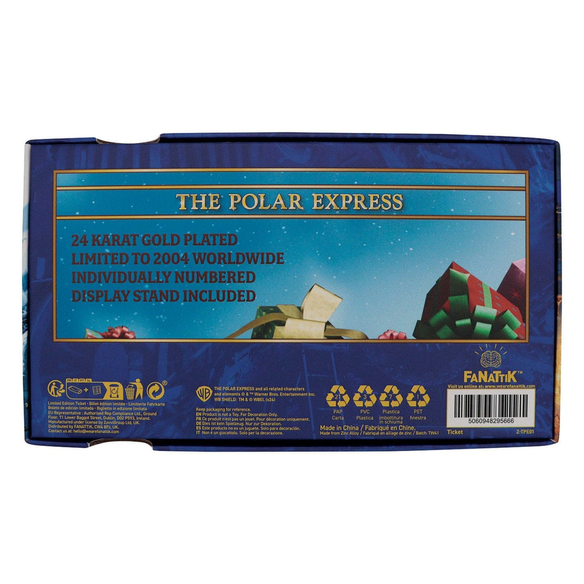 Product image The Polar Express Replica Train Ticket 24k Gold Plated Limited Edition
