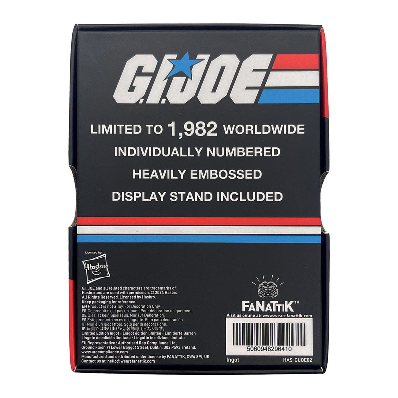 Product image G.I. Joe Metal Bar A Real American Hero #1 Limited Edition