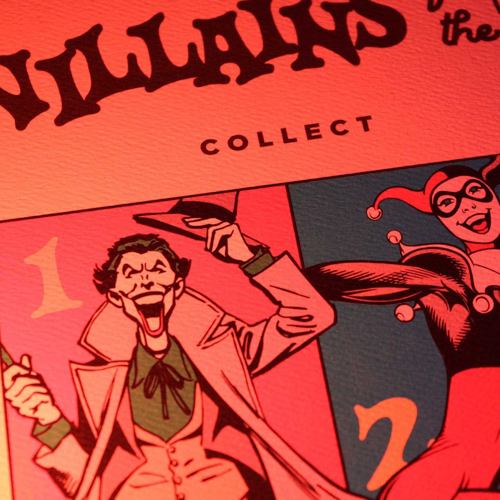 Imagen del producto DC Comics Lámina artística 90th Anniversary Villains Edición limitada 42 x 30 cm