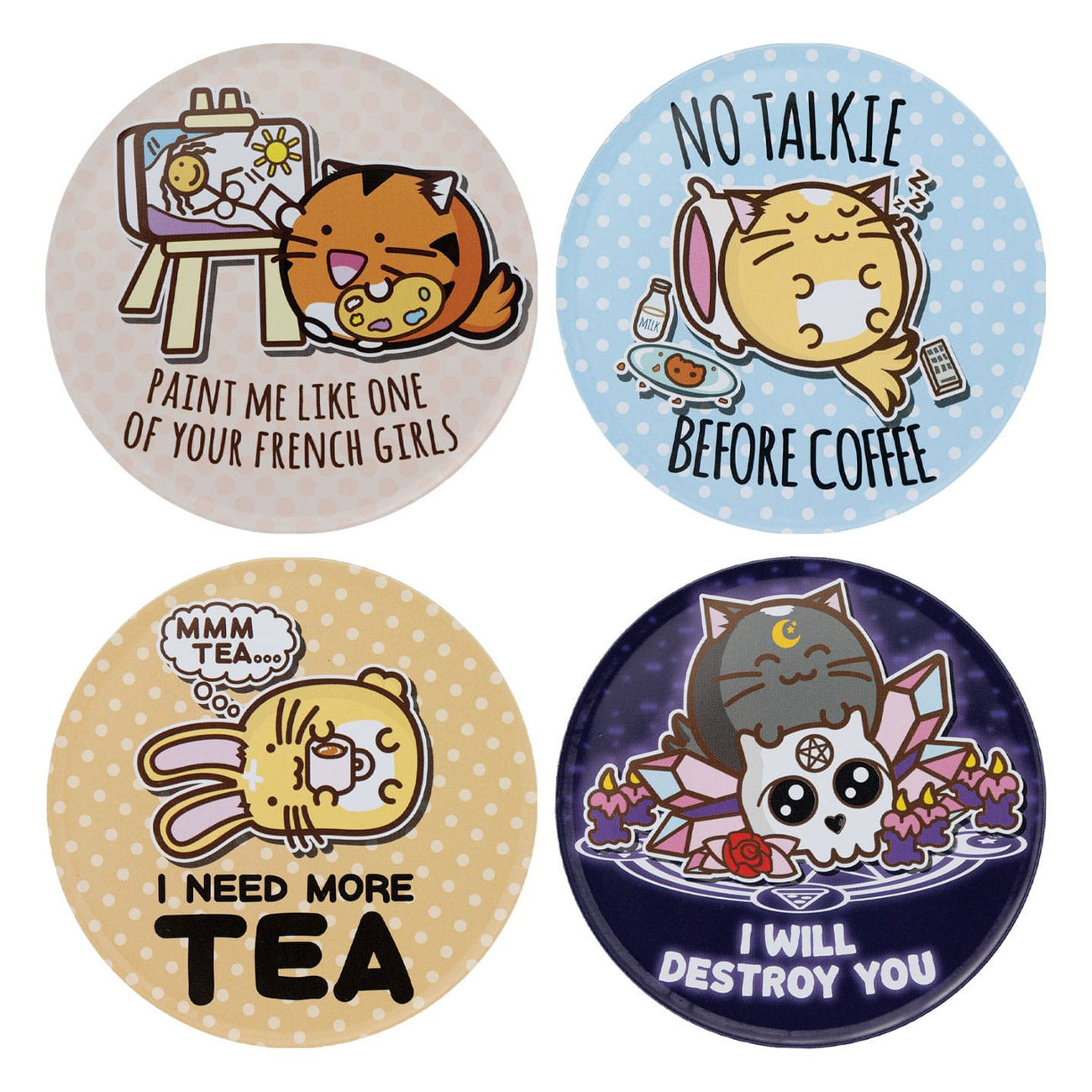 Imagen del producto Posavasos Fuzzballs – Pack de 4
