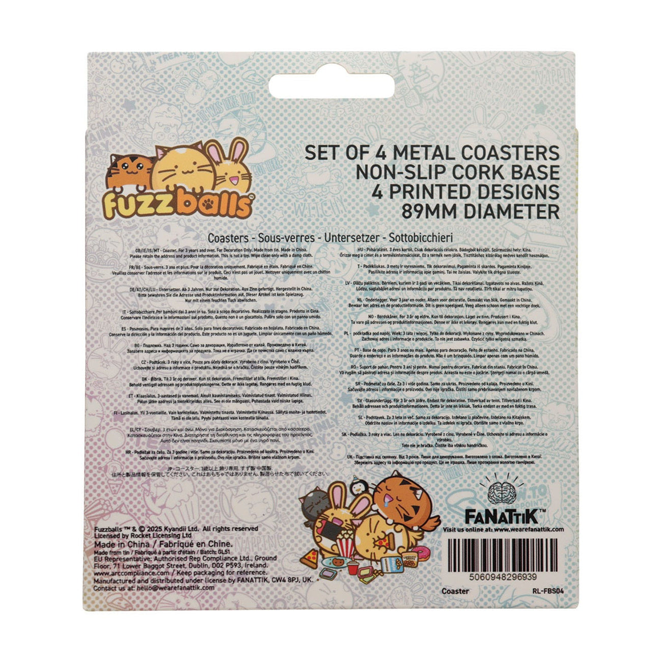 Imagen del producto Posavasos Fuzzballs – Pack de 4