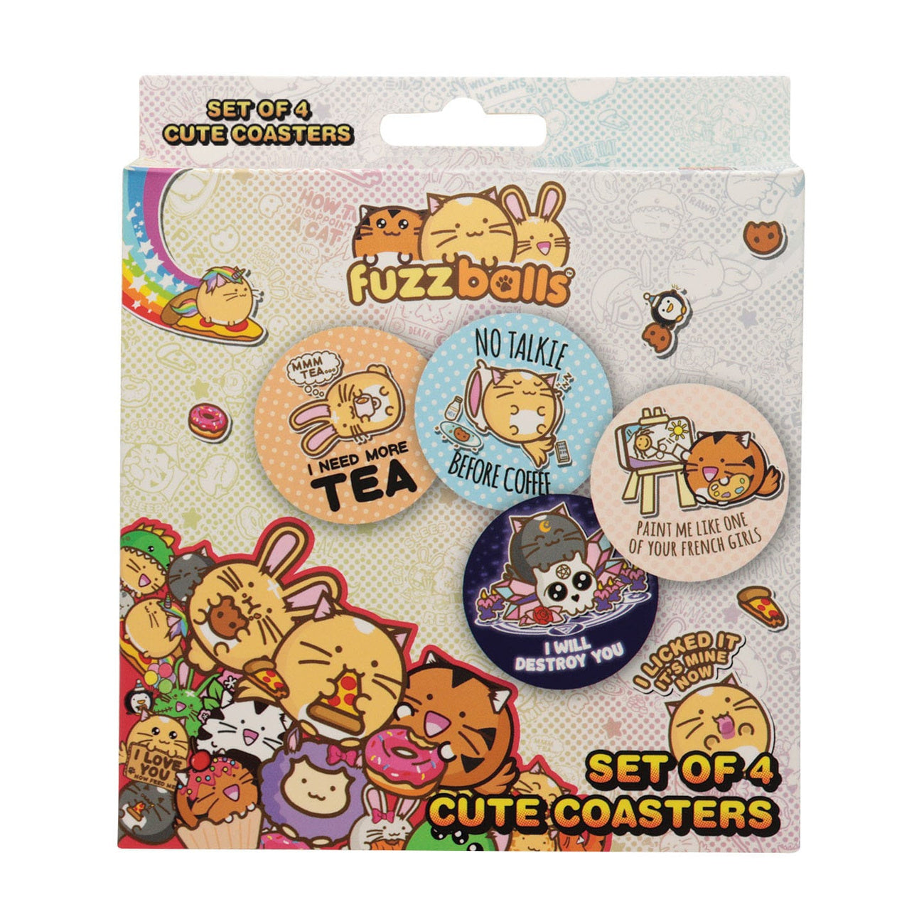 Imagen del producto Posavasos Fuzzballs – Pack de 4