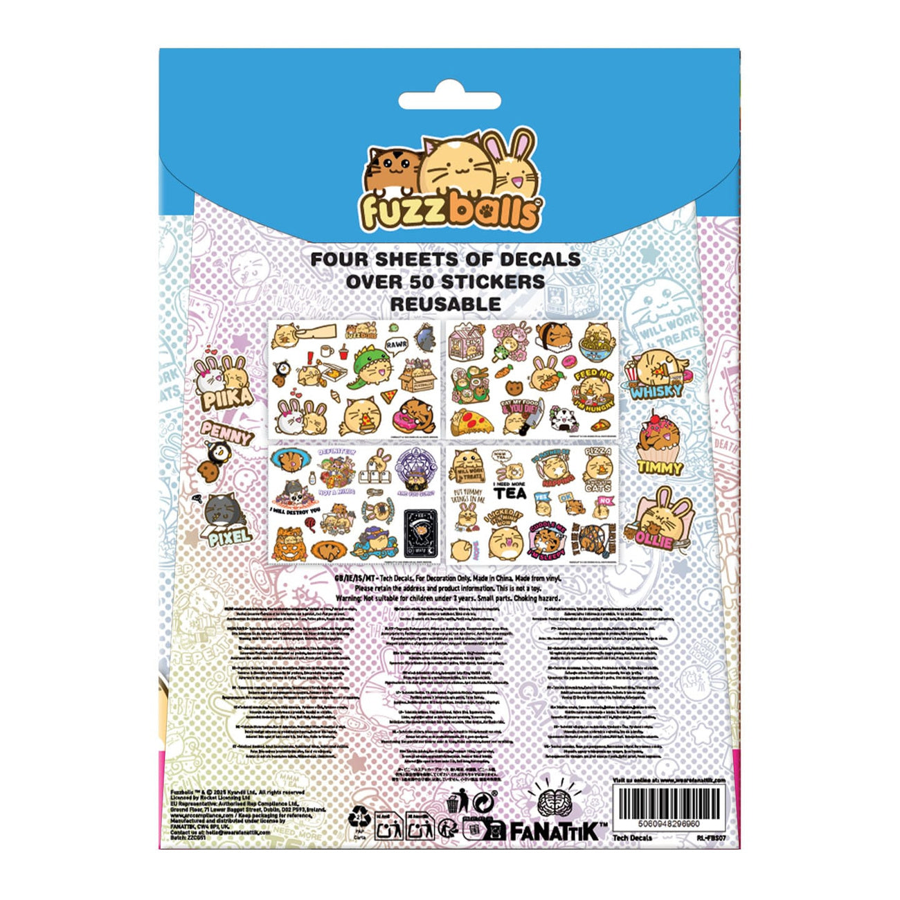 Imagen del producto Pack de pegatinas tech Fuzzballs