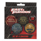 Imagen del producto Fast & Furious Set de 4 posavasos estilo vintage