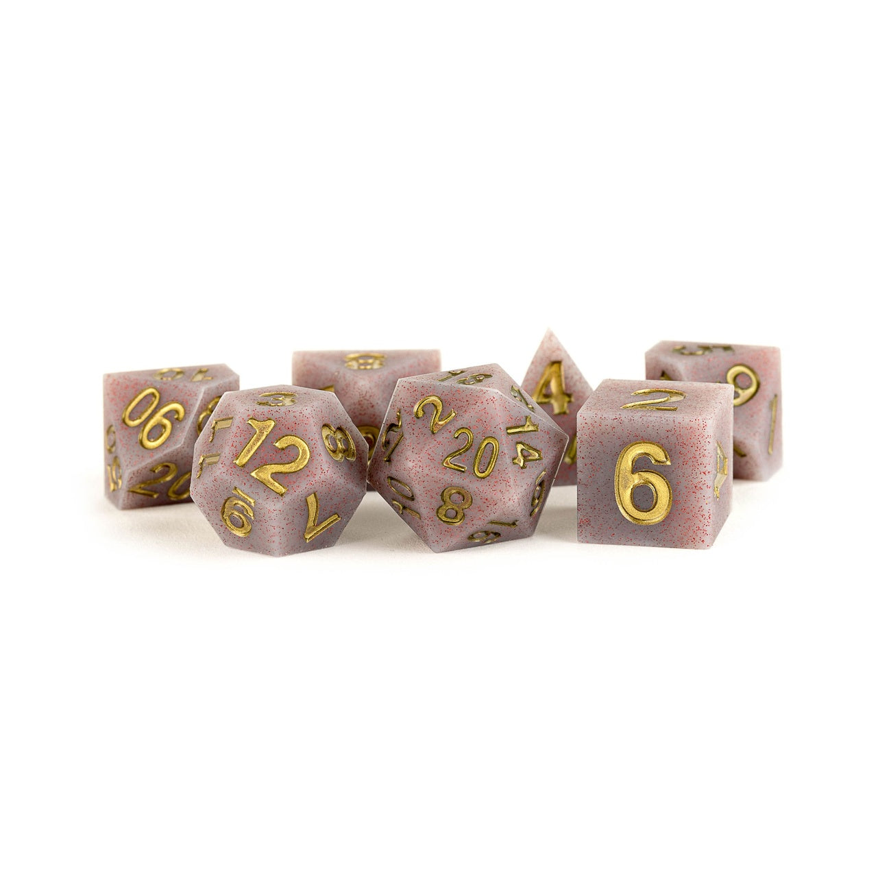 Imagen del producto FanRoll Sharp Edge Set de dados de silicona Volcanic Soot (7)
