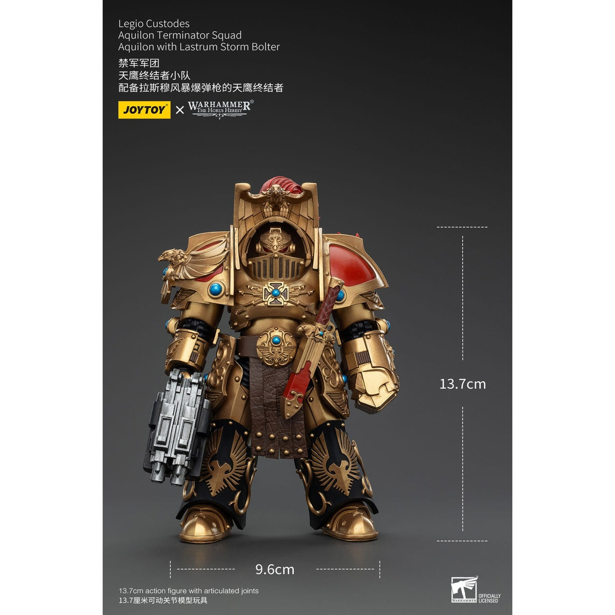 Imagen del producto Warhammer The Horus Heresy figura de acción 1/18 Legio Custodes Aquilon Terminator Squad Aquilon con Lastrum Storm Bolter 14