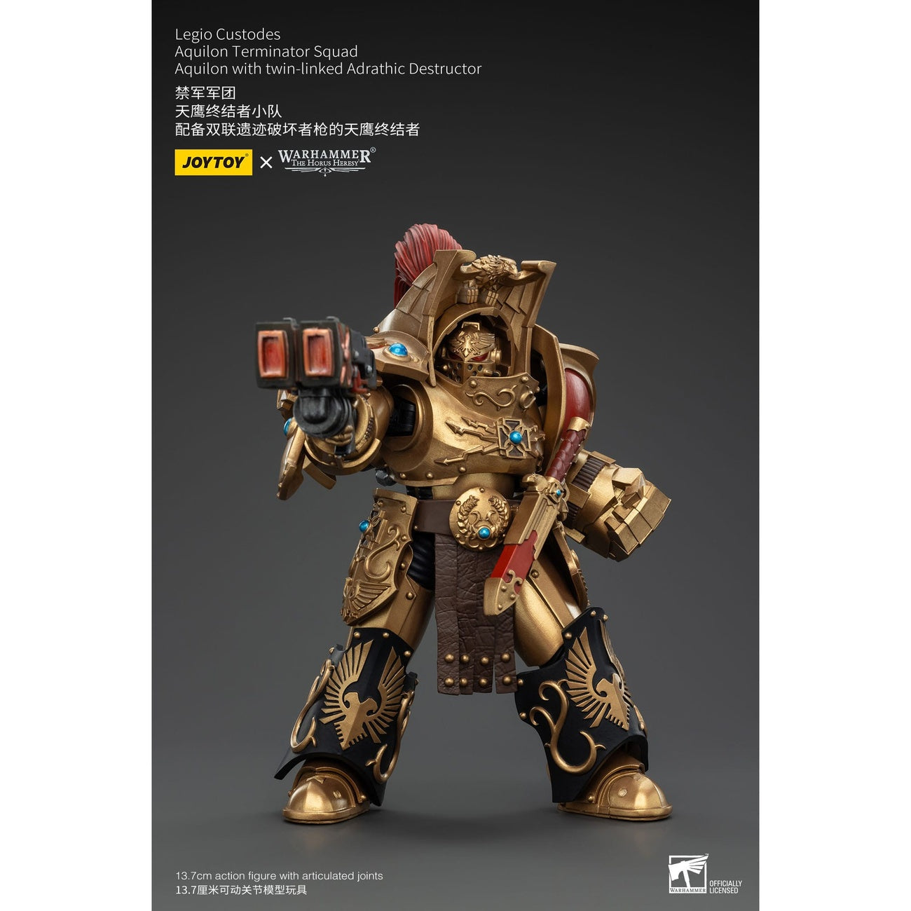 Imagen del producto Warhammer The Horus Heresy Figura de acción 1/18 Legio Custodes Aquilon Terminator Squad Aquilon con Adrathic Destructor acoplado