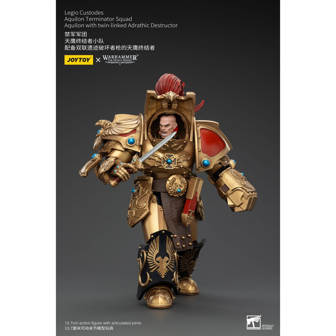 Imagen del producto Warhammer The Horus Heresy Figura de acción 1/18 Legio Custodes Aquilon Terminator Squad Aquilon con Adrathic Destructor acoplado