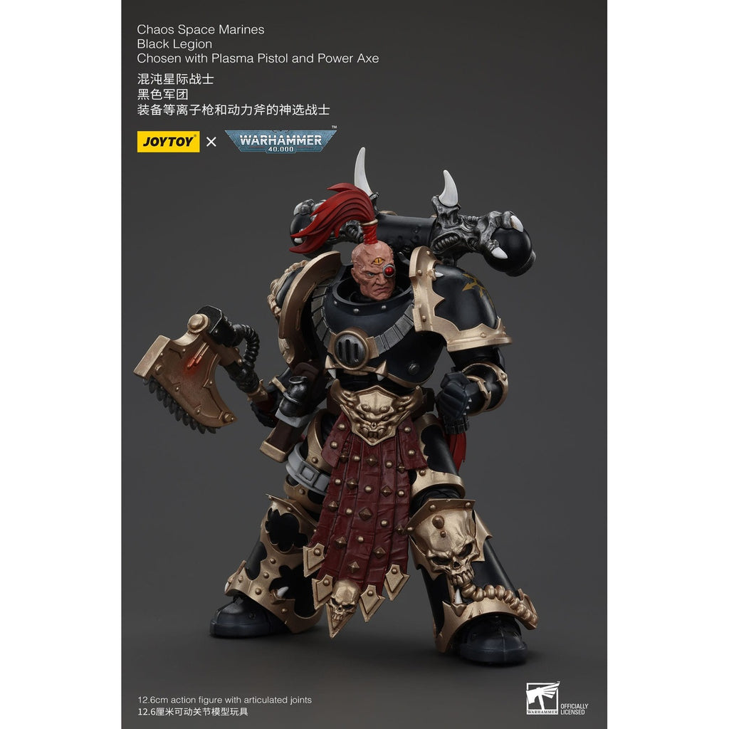 Product image Warhammer 40k Action Figure Chaos Space Marines Black Legion Chosen with Plasma Pistol and Power Axe 20 cm