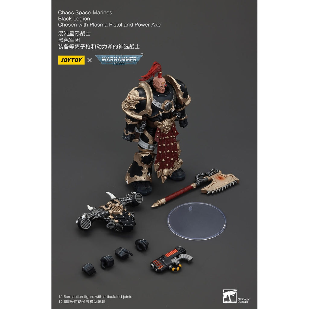Product image Warhammer 40k Action Figure Chaos Space Marines Black Legion Chosen with Plasma Pistol and Power Axe 20 cm