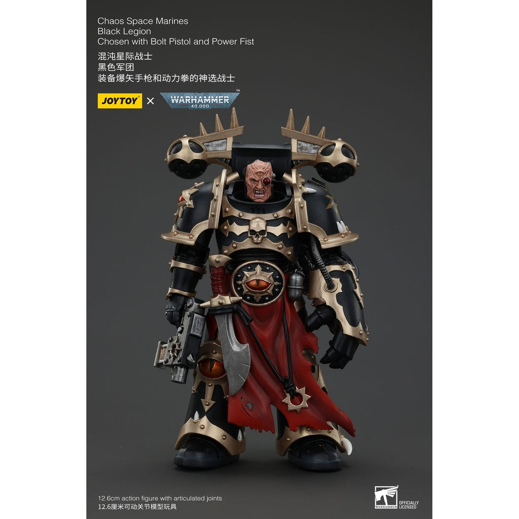 Imagen del producto Figura de acción Warhammer 40K Chaos Space Marines Black Legion Chosen con Bolt Pistol and Power Fist 20 cm