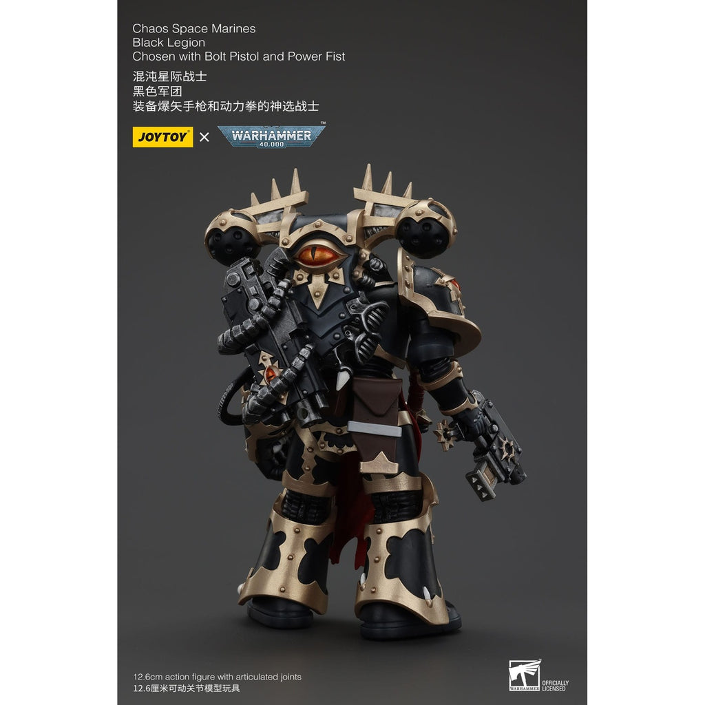 Imagen del producto Figura de acción Warhammer 40K Chaos Space Marines Black Legion Chosen con Bolt Pistol and Power Fist 20 cm