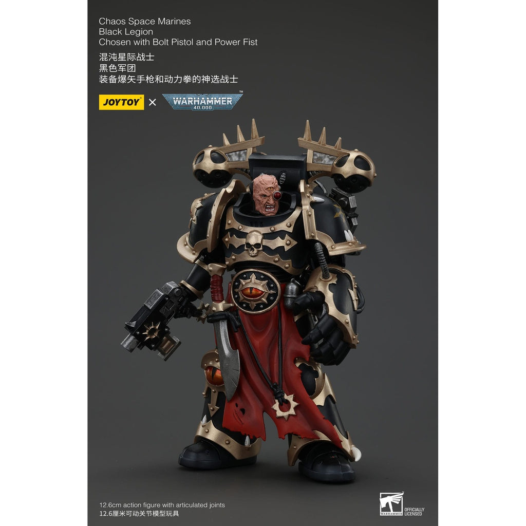 Imagen del producto Figura de acción Warhammer 40K Chaos Space Marines Black Legion Chosen con Bolt Pistol and Power Fist 20 cm