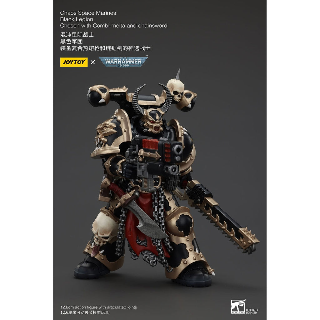Imagen del producto Warhammer 40k Figura de acción Chaos Space Marines Black Legion Chosen con Combi-melta y Chainsword 20 cm