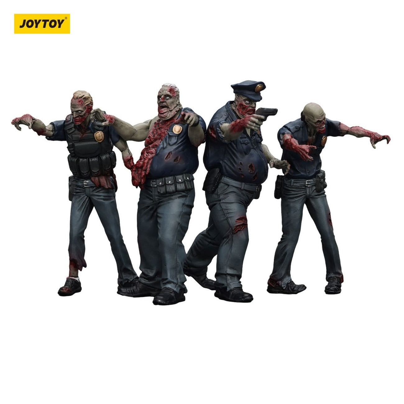 Imagen del producto Zombie Dark Source figuras de acción Pack de 4 Police (Male) 8 cm