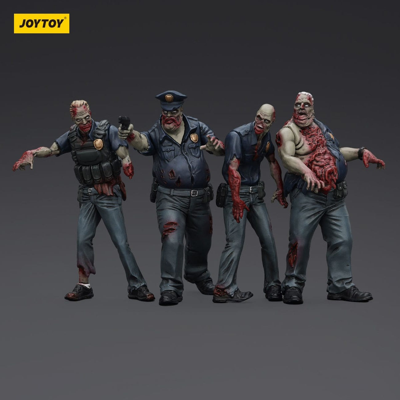 Imagen del producto Zombie Dark Source figuras de acción Pack de 4 Police (Male) 8 cm