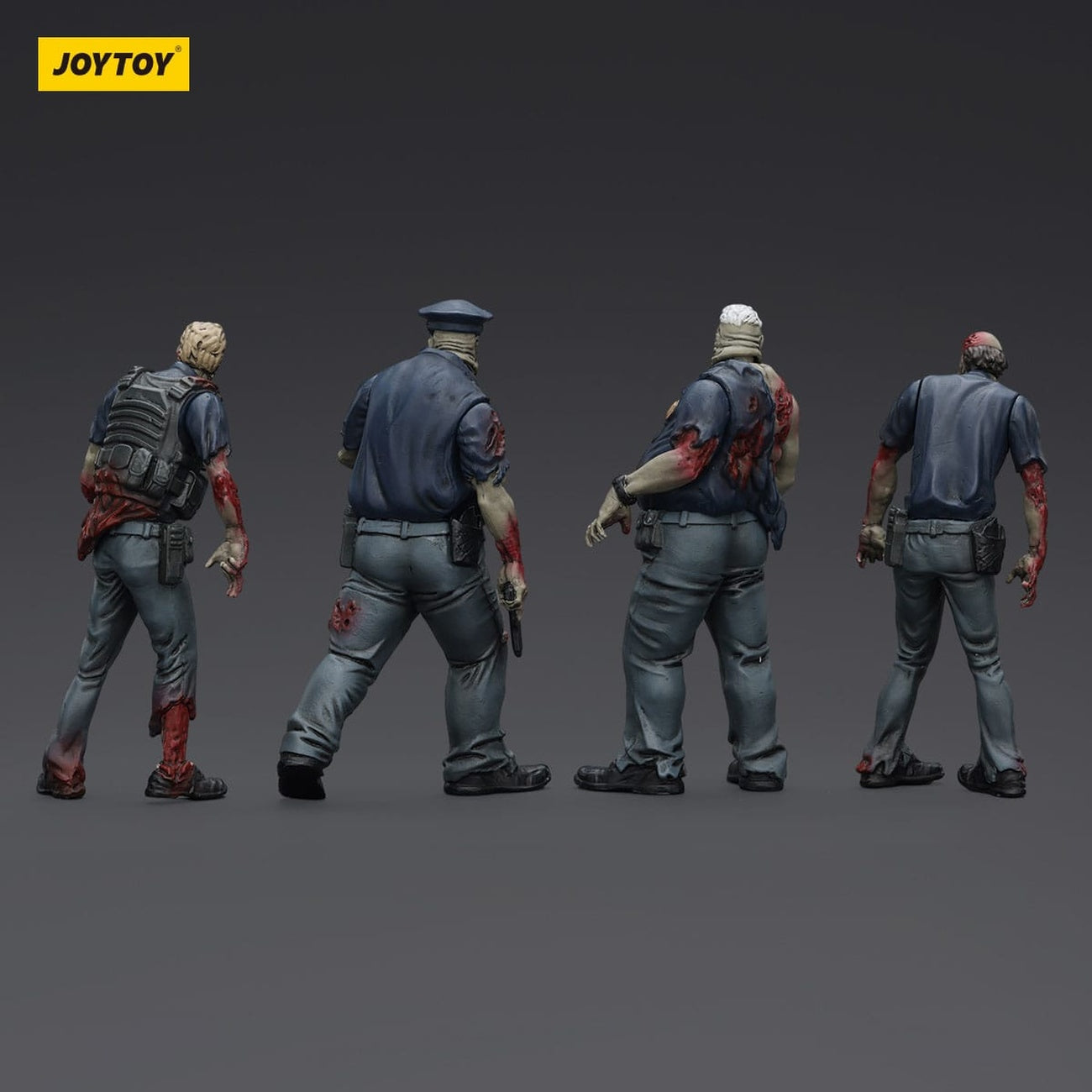 Imagen del producto Zombie Dark Source figuras de acción Pack de 4 Police (Male) 8 cm