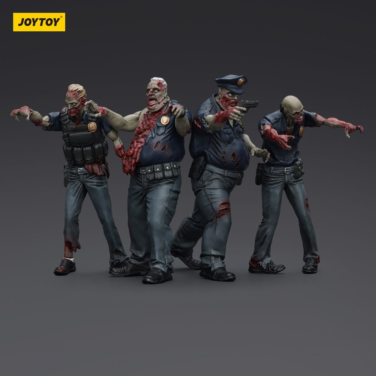 Imagen del producto Zombie Dark Source figuras de acción Pack de 4 Police (Male) 8 cm