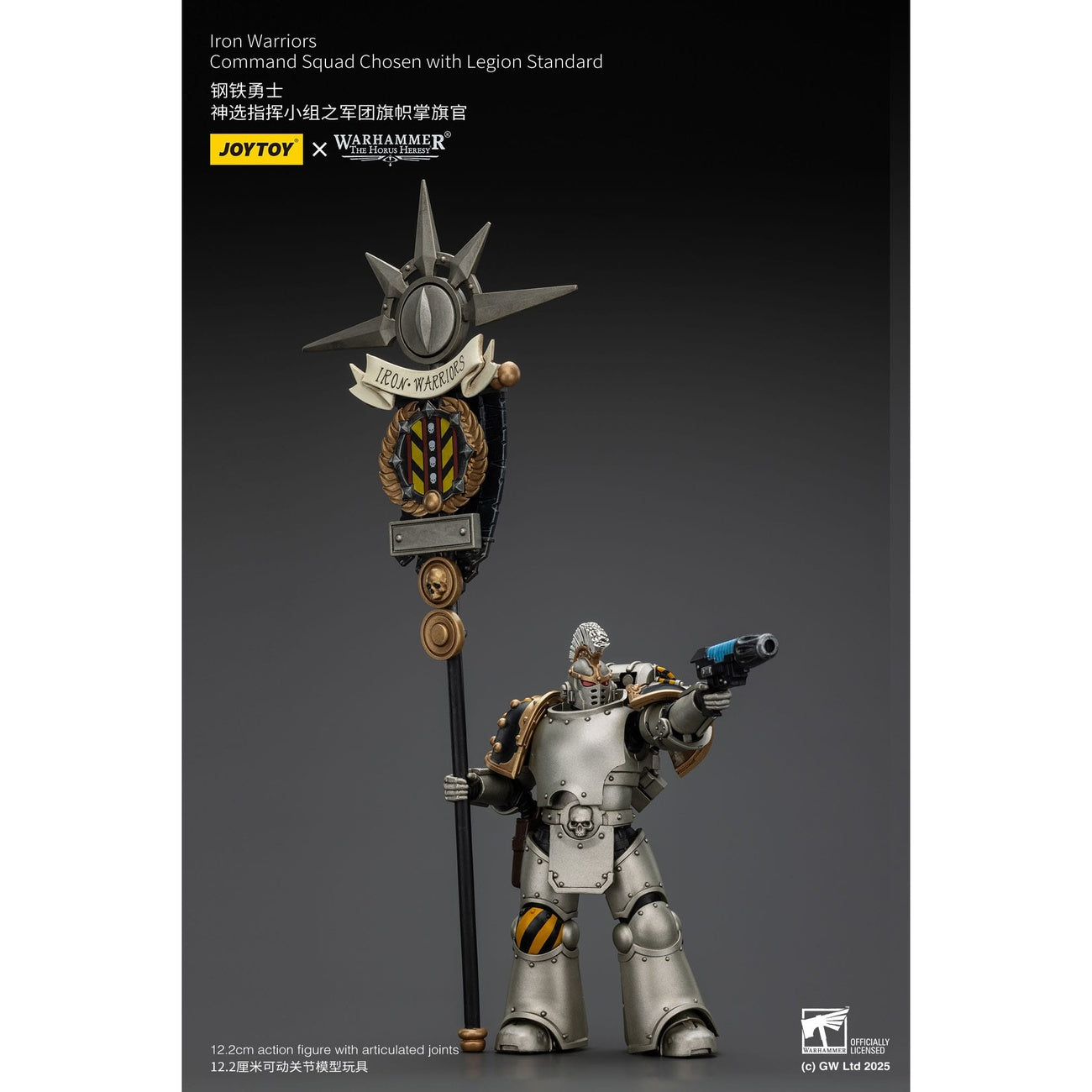 Imagen del producto Warhammer The Horus Heresy Figura de acción 1/18 Iron Warriors Command Squad Chosen con Legion Standard 12 cm